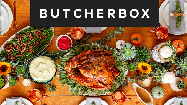 Free 10-14 Pound Turkey With First Delivery | Butcher Box | $10 off with promo code TURKEY10